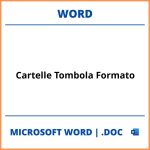Cartelle Tombola Formato Word