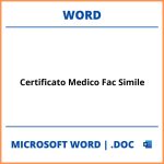 Certificato Medico Fac Simile Word