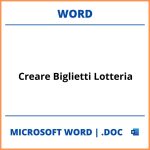 Creare Biglietti Lotteria Word