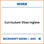 Curriculum Vitae Inglese Word