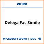 Delega Fac Simile Word
