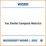 Fac Simile Computo Metrico Word