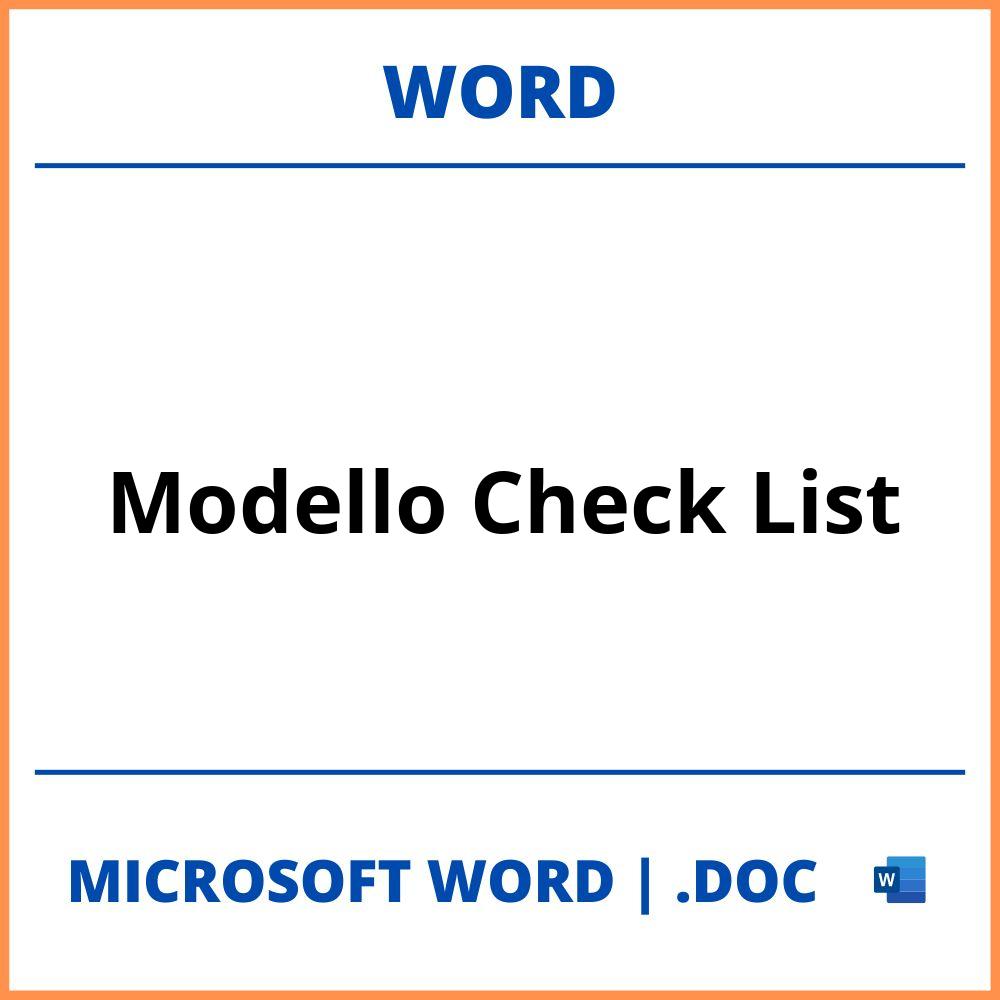 Modello Check List Word