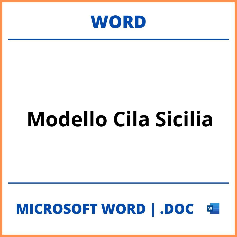 Modello Cila Sicilia Word
