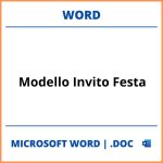 Modello Word Invito Festa
