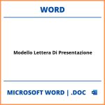 Modello Lettera Di Presentazione Word