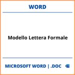 Modello Lettera Formale Word