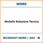 Modello Relazione Tecnica Word