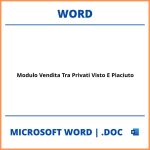 Modulo Vendita Tra Privati Visto E Piaciuto Word