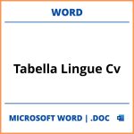 Tabella Lingue Cv Word